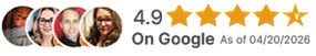 4.9 Average Google Review